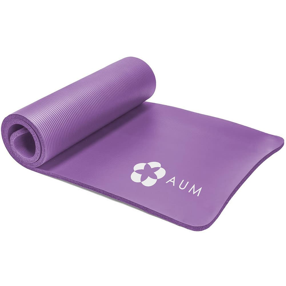 NEW! AUM 72" x 24" x 0.4" THICK ULTRA SOFT YOGA EXERCISE MAT - HD CELL FOAM