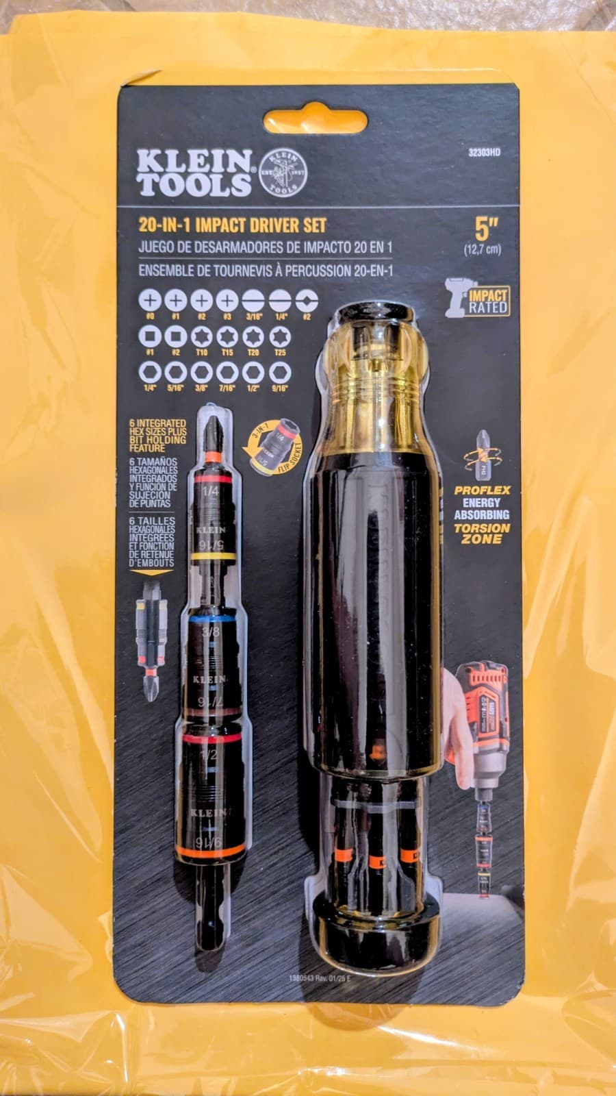 Klein Tools 32303HD 20-in-1 Impact Driver Set Screwdriver Bits Flip Socket #8947
