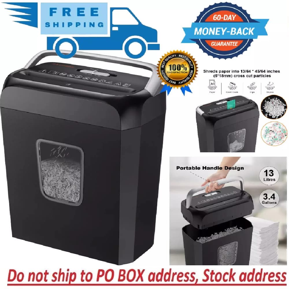 Paper Shredder Cross Cut Commerical Office DVD CD Credit Card Heavy Duty Destroy