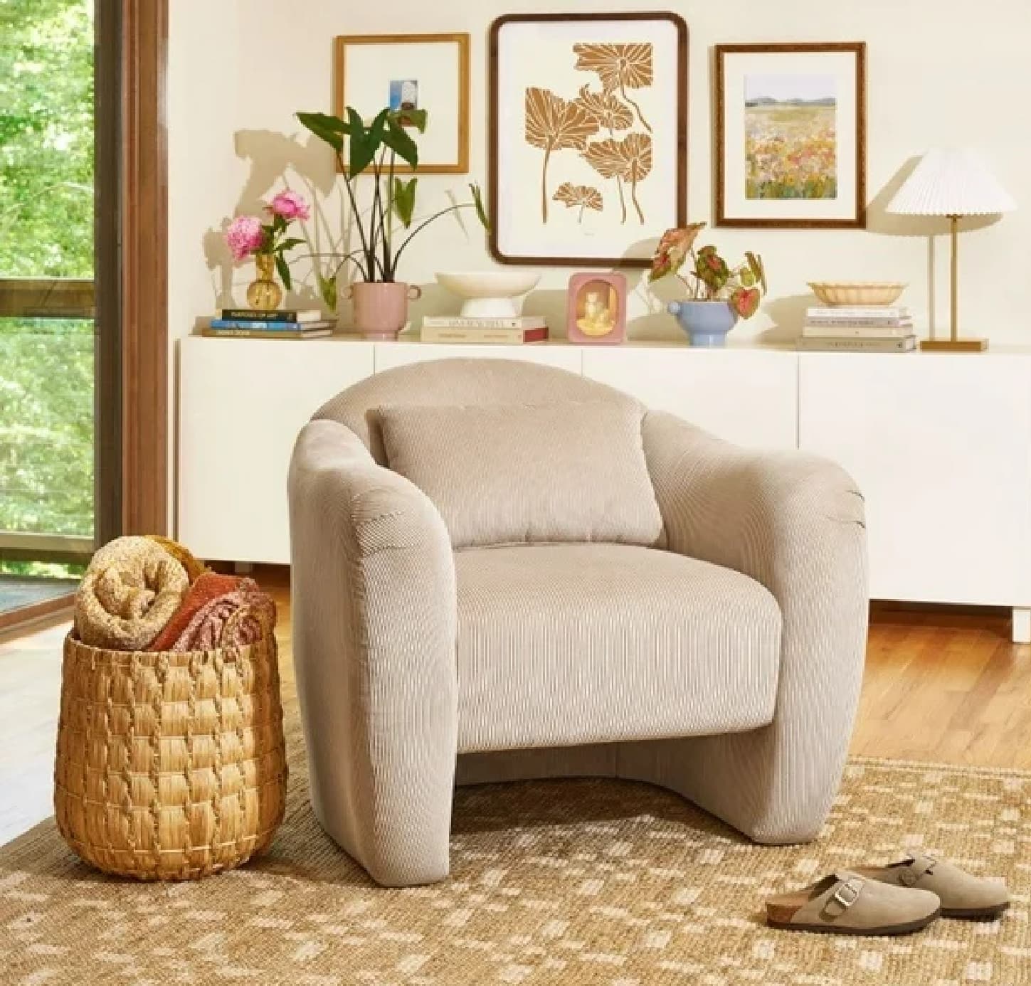 Beautiful LS-BT-037 Barrymore Teddy Accent Chair, Fawn Cord