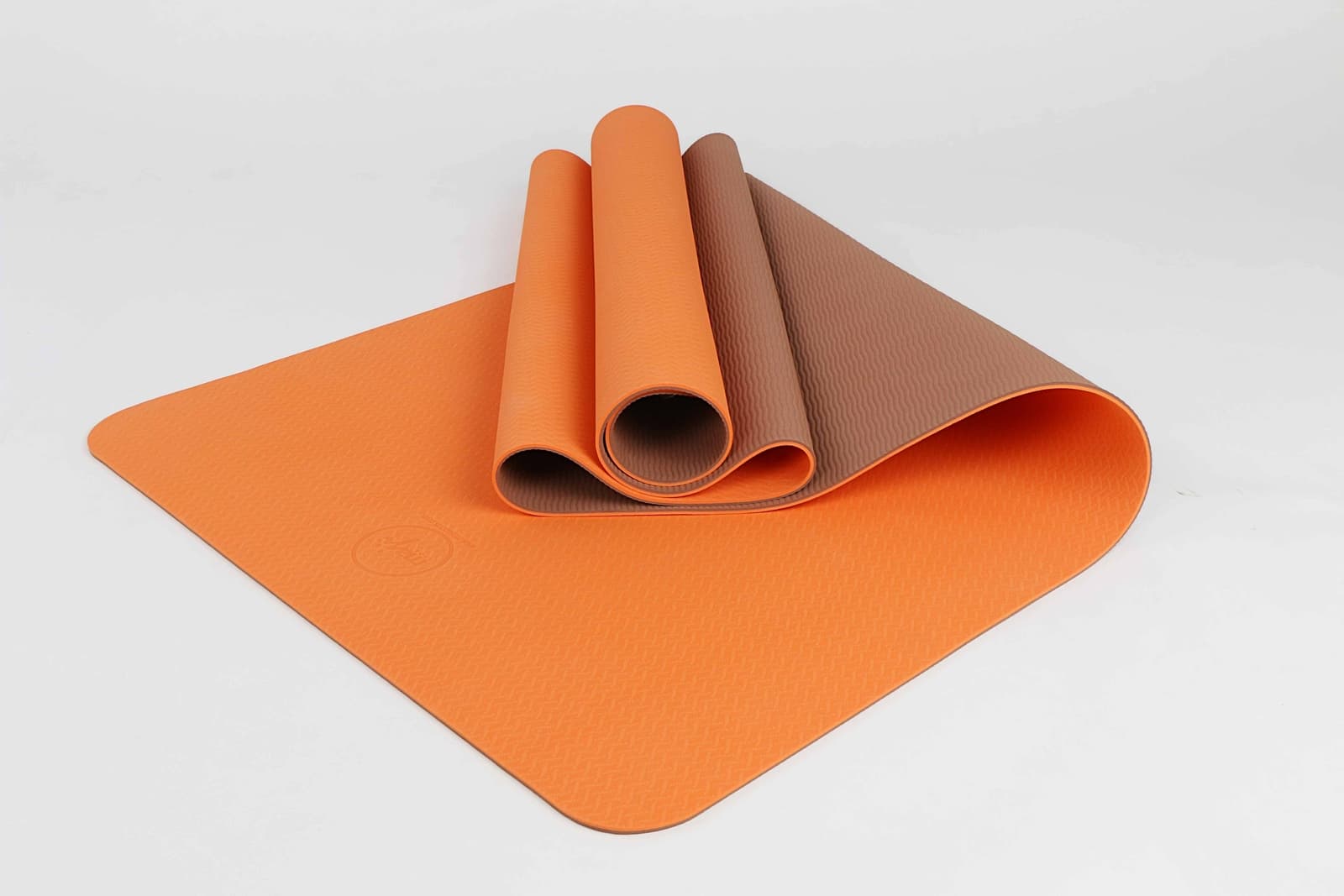 2-Tone TPE Premium Reversible Eco-Friendly Yoga Mat w Embossed Pattern (1760)